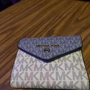 Michael Kors Black and Cream Logo Wallet